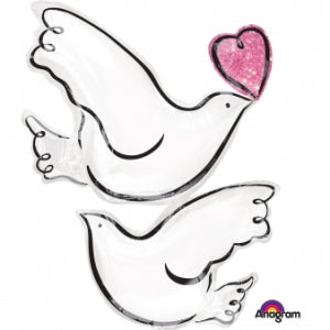 Foil Balloon Super Shape Wedding Doves