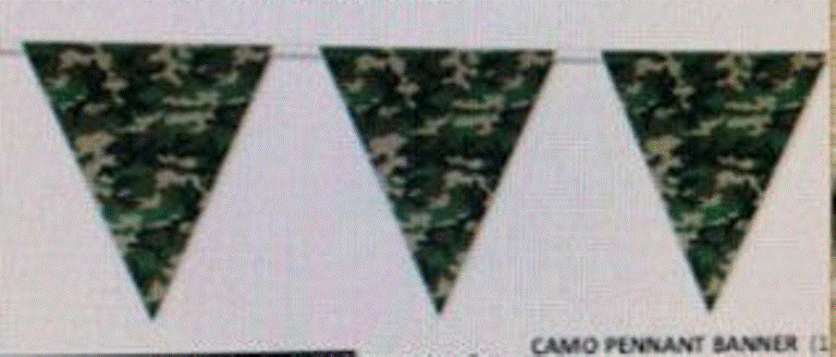 Camo - Flag Banner 2m (Paper)