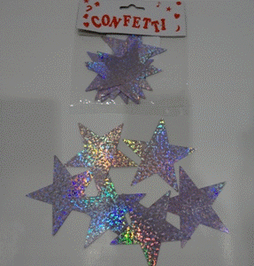 Confetti - Hologram Lilac Stars 65mm 16g