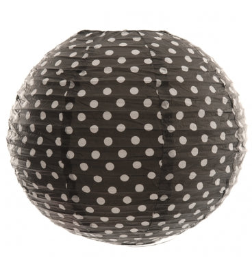 Lantern - Round Paper Dots Black