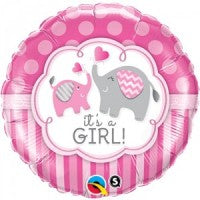 Foil Balloon It&#39;s a Girl Elephants
