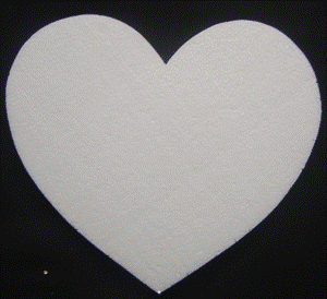 Poly Heart 25cm Plain