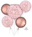Foil Balloon Bouquet Blush Birthday