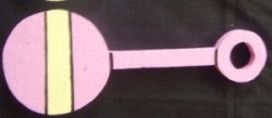 Polystrene Rattle 30cm Pink