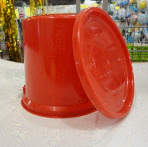Party Bucket  with Lid 1L Red