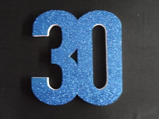Polystrene 30 30cm Glitter Blue