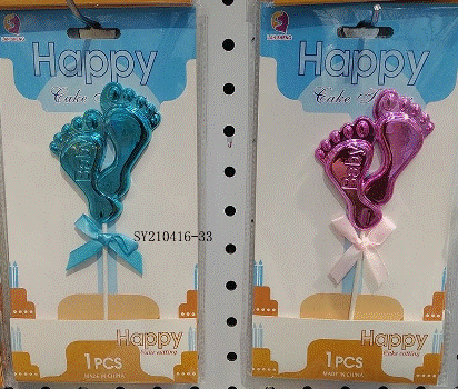 Cake Topper - Baby Feet assorted