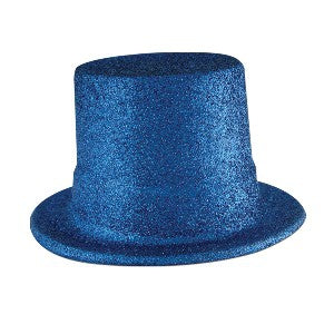 Top Hat Glitter Blue