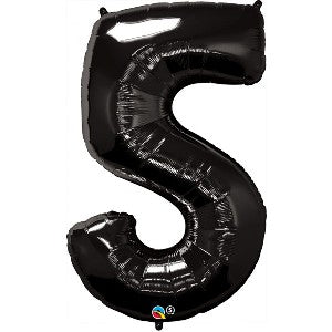 Foil Balloon Super Shape 5 Onyx Black 34 inch