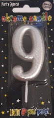 Candle - No 9 Chrome Silver