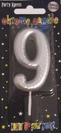 Candle - No 9 Chrome Silver