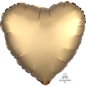 Foil Balloon Satin Luxe Gold Sateen Heart