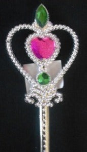 Wand - Silver Coronet & Pink Heart