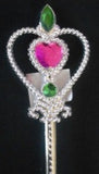 Wand - Silver Coronet & Pink Heart