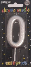 Candle - Numeric 0 Chrome Silver