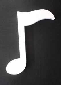 Poly Curved Music Note 30cm Plain