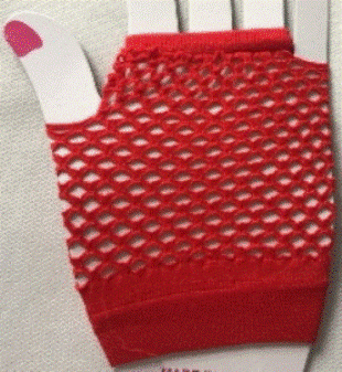 Gloves - Fingerless Short Red