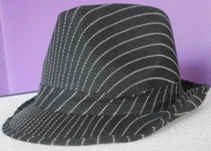 Trilby Pinstripe Black with Band