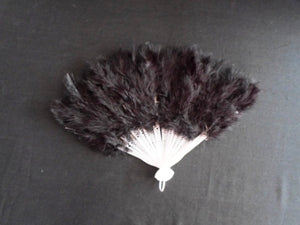 Fan 26cm Feather Black
