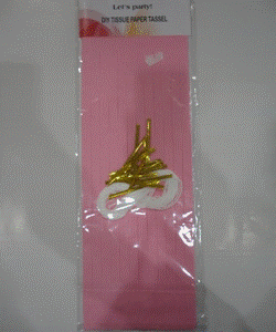 Tassel Paper Garland 12pce Light Pink