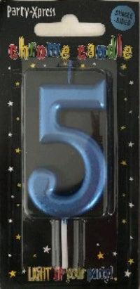 Candle - No 5 Chrome Blue