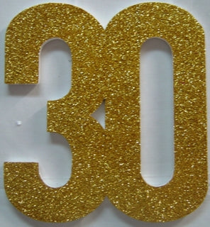 Polystrene 30 10cm Glitter Gold