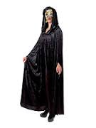 Black Velvet Cape with Hood (Venezia)