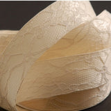 Ribbon - Lace Satin Cream 2.5cm x 9m