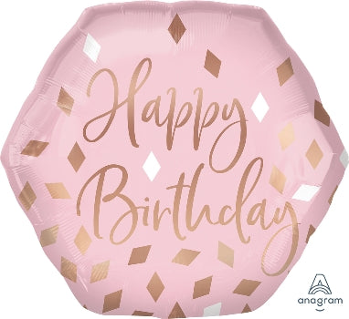 Foil Balloon Super Shape Blush Birthday