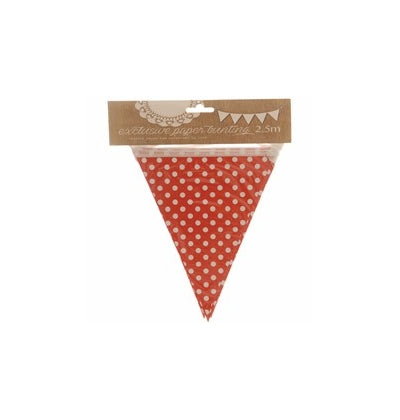 Bunting - Dots Red 2.5m