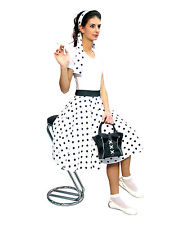 White Skirt with Black Dots