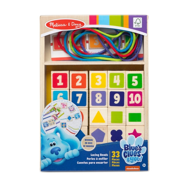 Blues Clues Wooden Lacing Beads