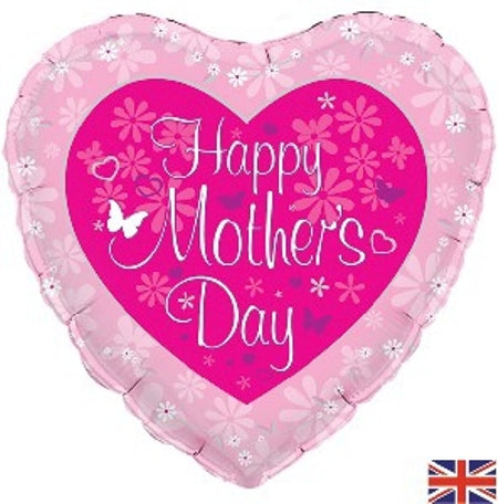 Foil Balloon Happy Mothers Day Pink Heart