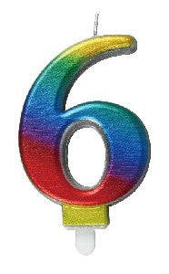 Candle - No 6 Metallic Rainbow