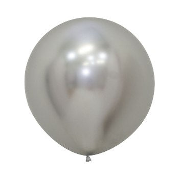 Balloon - Latex Chrome Reflex Silver 24 inch