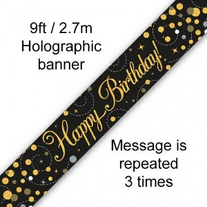 Banner Sparkling Fizz 2.7m Happy Birthday