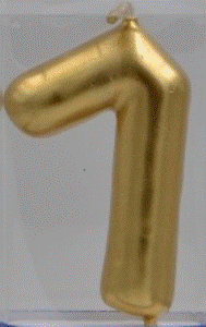 Candle - No 7 Metallic Gold