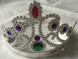 Tiara - Plastic Silver with Gems