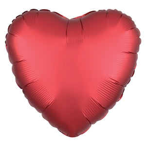 Foil Balloon Satin Luxe Sangria Heart