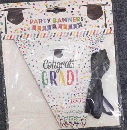 Flag Banner Congrats Grad