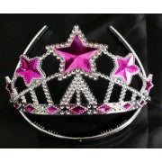 Tiara  Silver with Pink Stars
