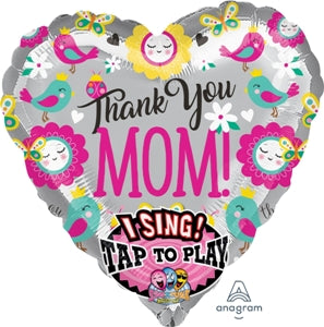 Sing-A-Tune Foil Balloon Thank You Mom