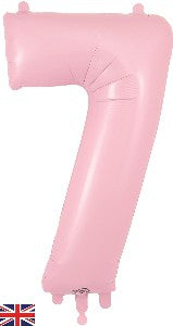 Foil Balloon Super Shape 7 Matte Pink 34inch