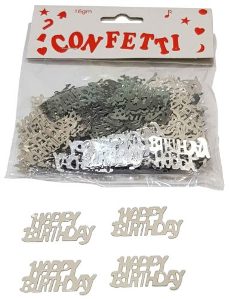 Confetti - Happy Birthday Silver 16g