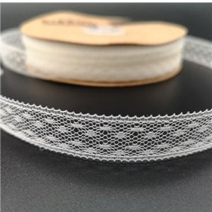 Ribbon - Lace Dot Cream 2cm p/m (45m)