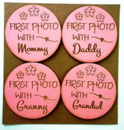 Disc Set Pink My First Photo: Mom,Dad,Gran, Grandpa