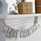 Merry Christmas  Wooden Bunting Glitter 70cm