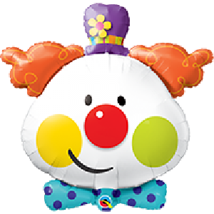 Foil Balloon Super Shape Cute Clown Face
