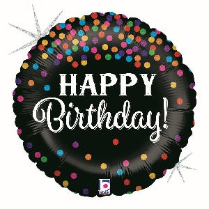 Foil Balloon - Happy Birthday Confetti