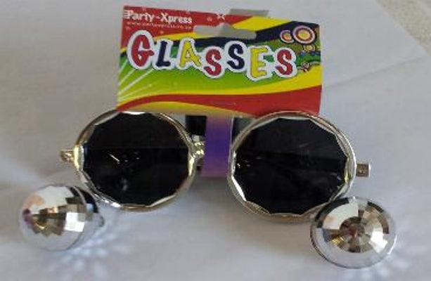 Glasses Disco Balls Silver